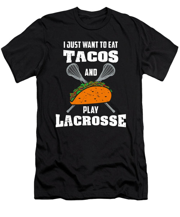 1 Eat Tacos and Play Lacrosse Gift David Schuele Art T-Shirt