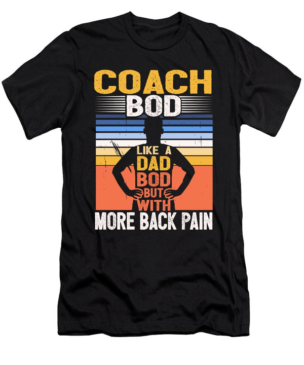 1 Fitness Coach Bod Like a Dad Bod Sports Trainer Coaching Maximus Designs T-Shirt
