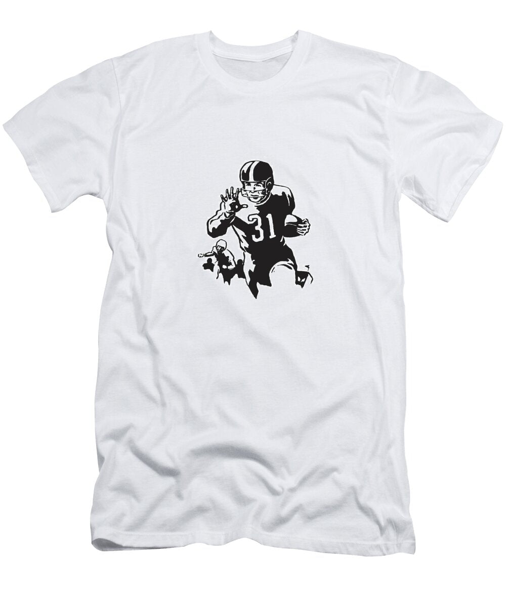 1 Football Player Rushing with Ball Csa Images T-Shirt