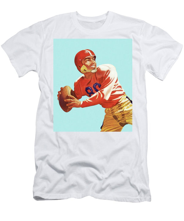 1 Football Player Throwing a Football Csa Images T-Shirt