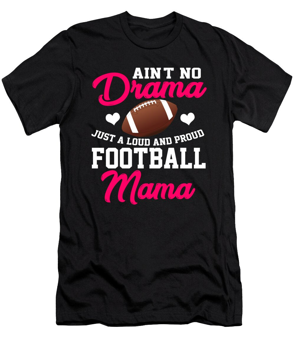1 Funny American Football Player Mom Gift Muc Designs T-Shirt