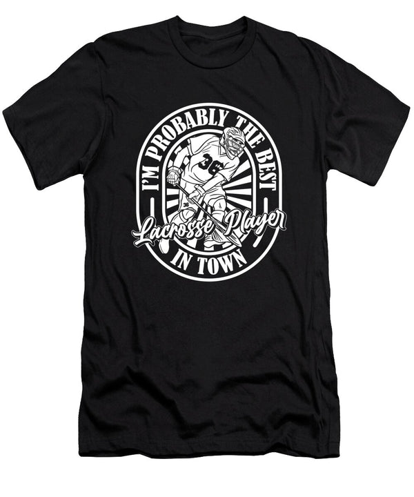 1 Funny Lacrosse Sport Lacrosse Crazy Squirrel T-Shirt