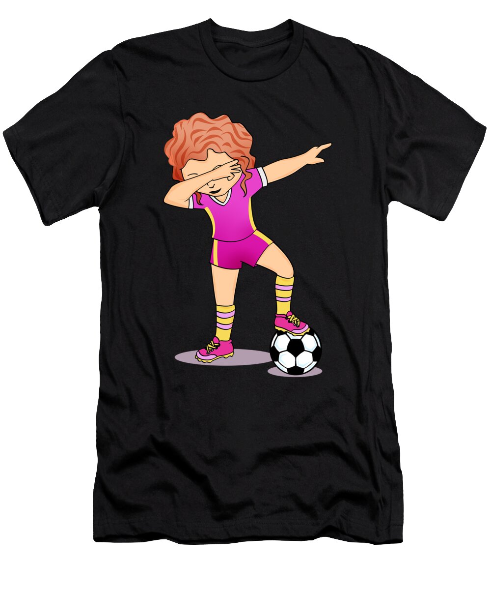 1 Funny Soccer Girl Dabbing Team Soccer Player Gift Muc Designs T-Shirt