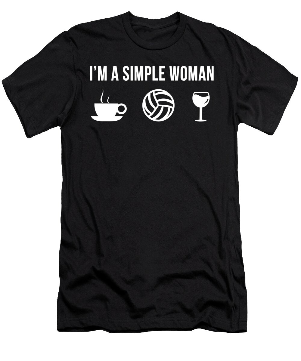 1 Funny Volleyball Athlete Sports Simple Man Lukas Davis T-Shirt