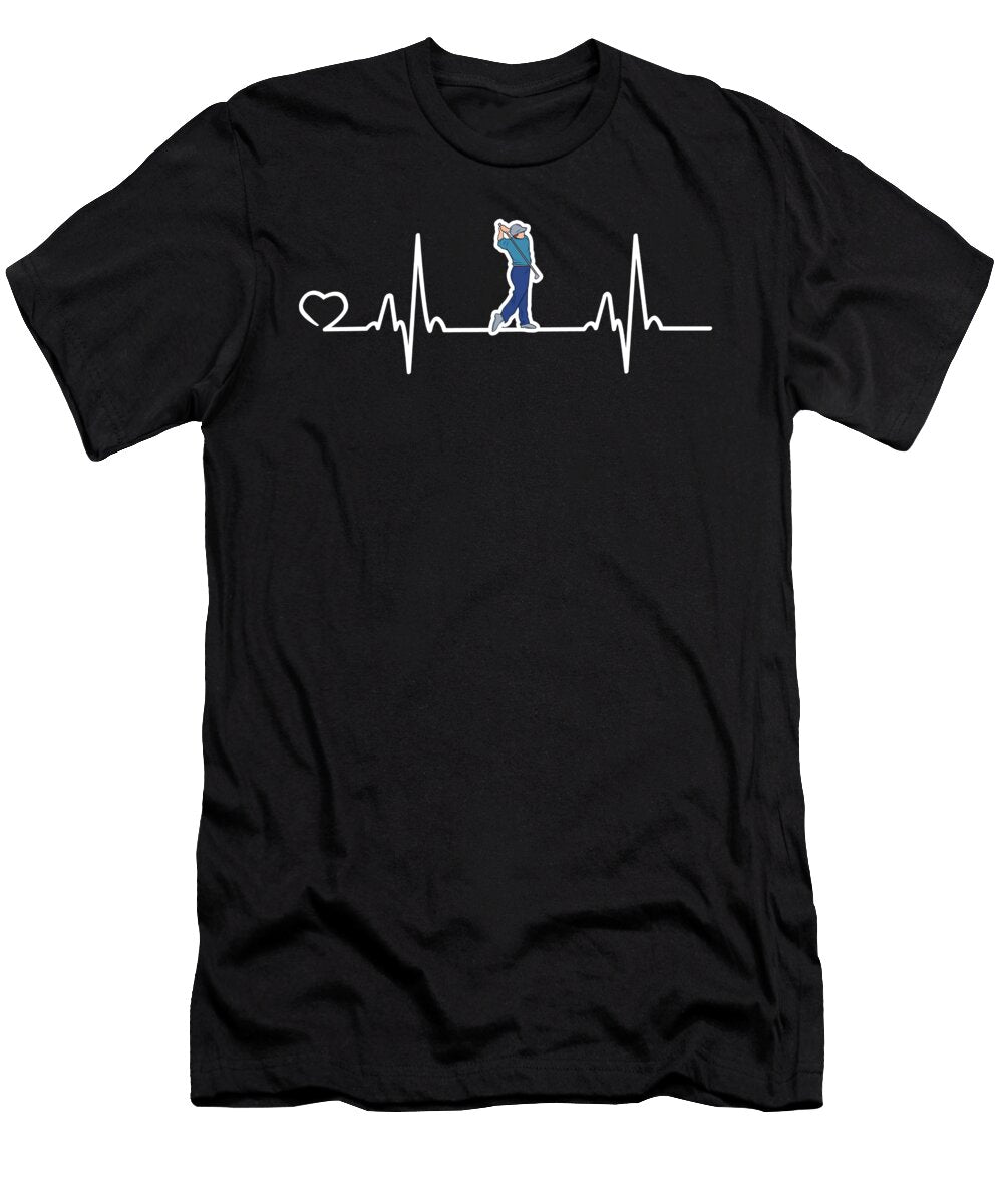 1 Golf Heartbeat Club Ball Hole in One Golfer Gift Muc Designs T-Shirt