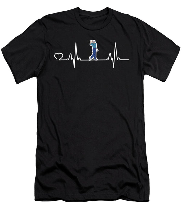 1 Golf Heartbeat Club Ball Hole in One Golfer Gift Muc Designs T-Shirt