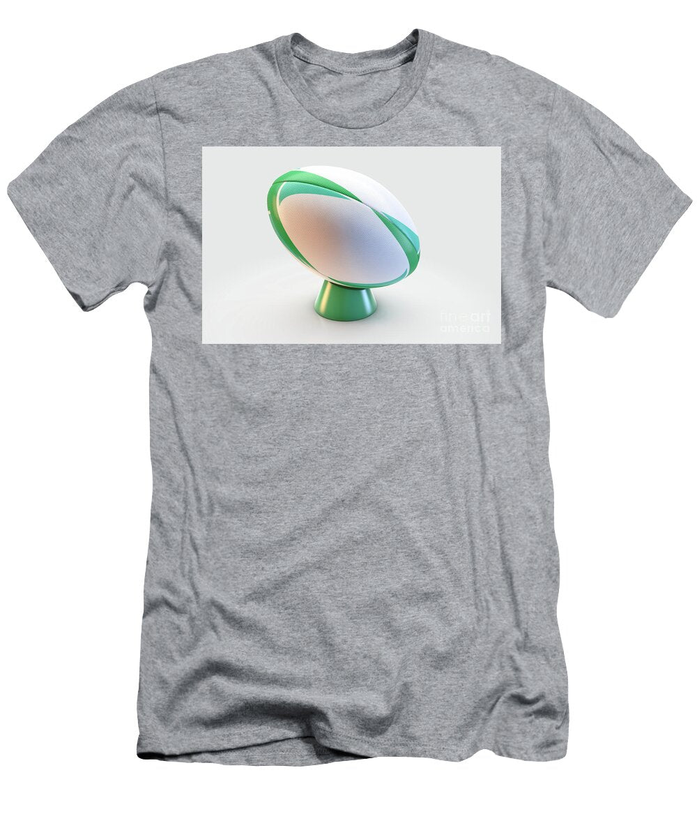 1 Green and White Rugby Ball Allan Swart T-Shirt