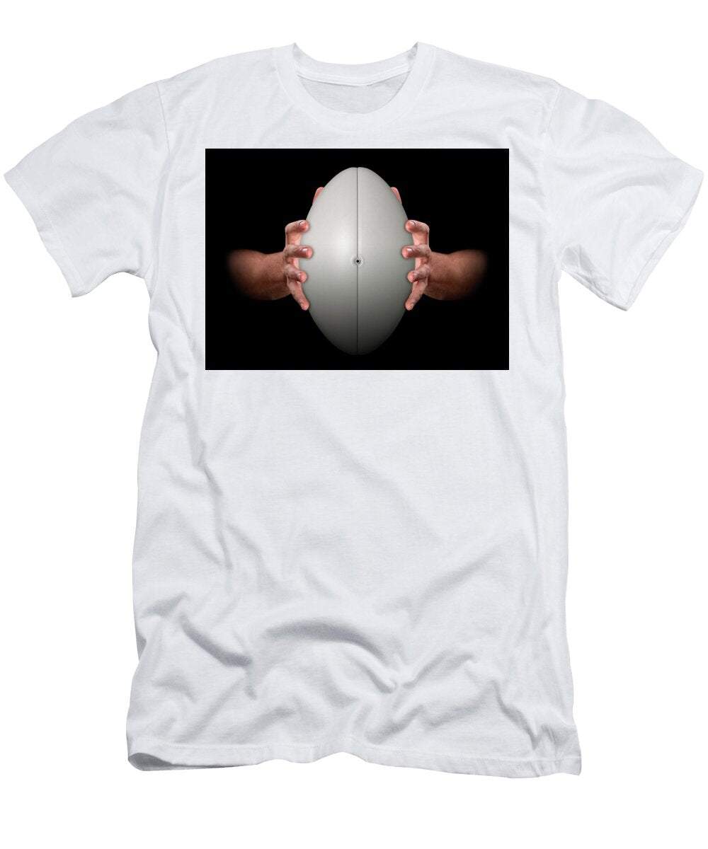 1 Hands Gripping Rugby Ball Allan Swart T-Shirt
