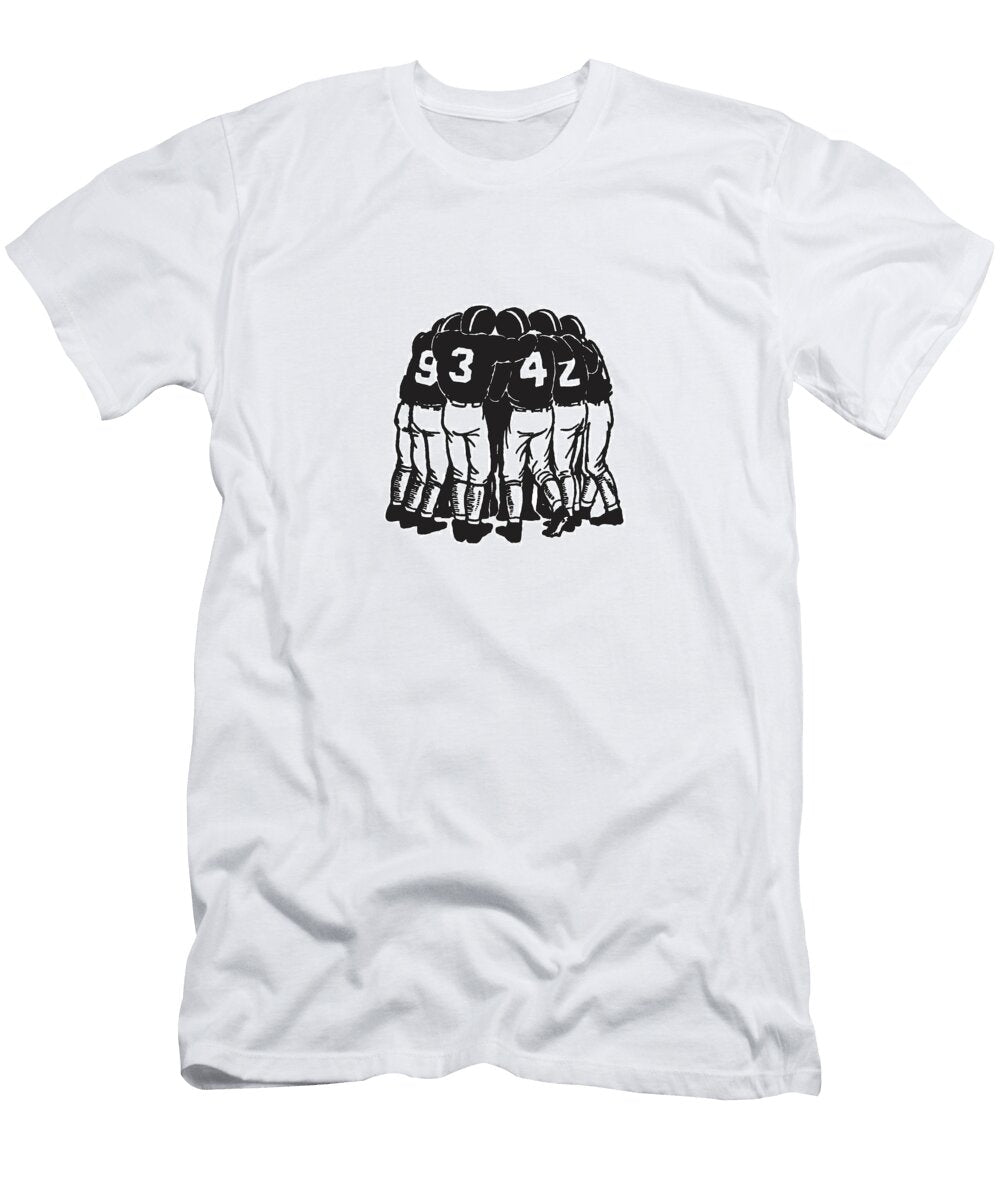 1 Huddle of Football Players Csa Images T-Shirt