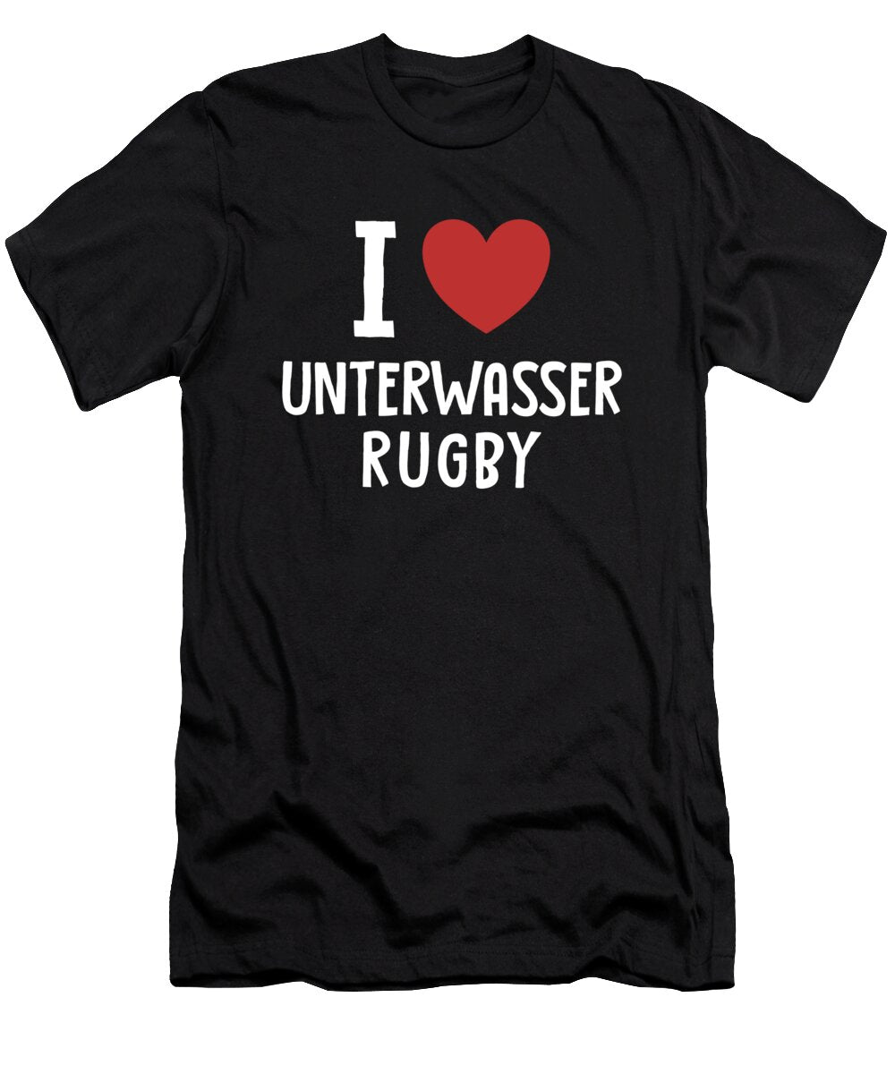 1 I Love Unterwasser Rugby Uwr Scuba Diver Underwater Rugby Marco Rothe T-Shirt