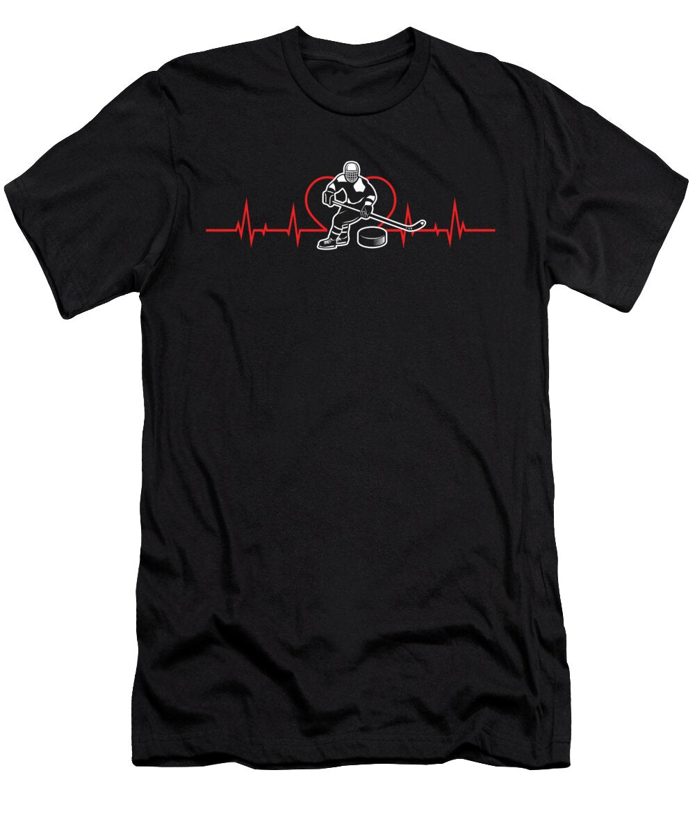 1 Ice Hockey Heartbeat Sports Ice Hockey Player Gift Thomas Larch T-Shirt
