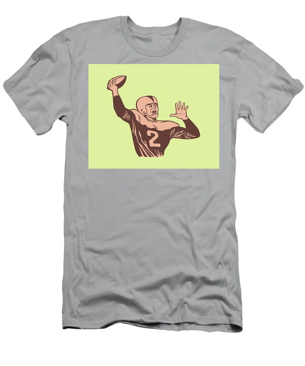 1 Illustration of Man Throwing Football Csa Images T-Shirt