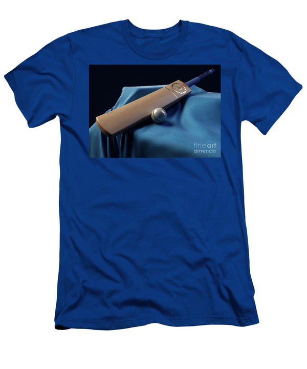 1 India Cricket Ball Bat and Fabric Allan Swart T-Shirt