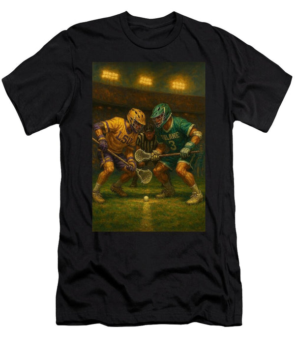 1 Intense Lacrosse Face Off James Spears T-Shirt