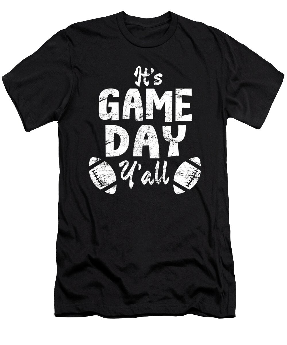 1 Its a Game Day Yall Football Soccer Rugby Player Haselshirt T-Shirt