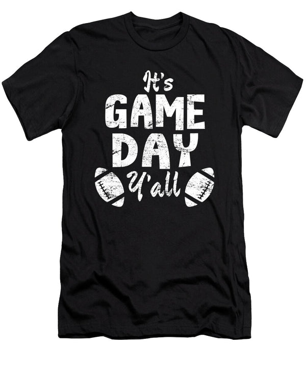 1 Its a Game Day Yall Football Soccer Rugby Player Haselshirt T-Shirt