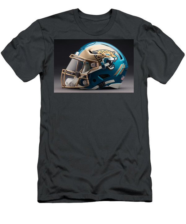 1 Jacksonville Jaguars Football Helmet Kevin Walker and Pixel Reverie T-Shirt