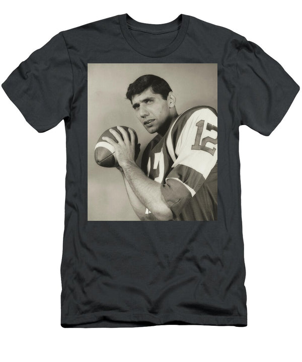 1 Joe Namath As a Rookie with the New York Jets 1965 New York Jets T-Shirt