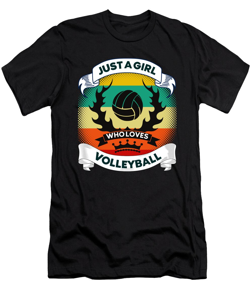 1 Just a Girl Who Loves Volleyball Organicfoodempire T-Shirt