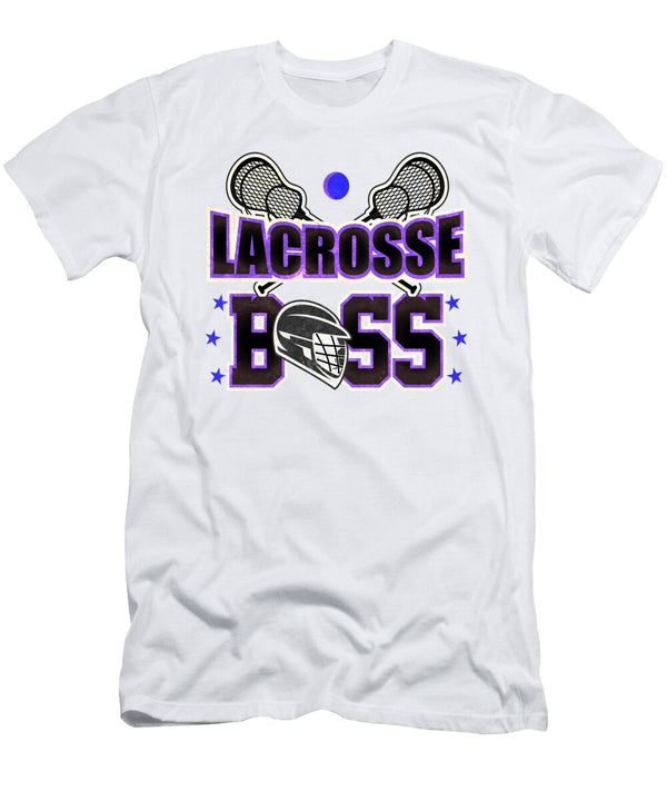 1 Lacrosse Boss Lacrosse Sticks Lacrosse Player Gift Kanig Designs T-Shirt