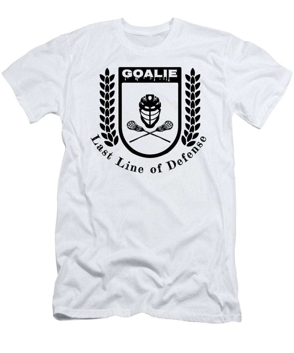 1 Lacrosse Goalie Last Line of Defense Lacrosse Goaltender Kanig Designs T-Shirt