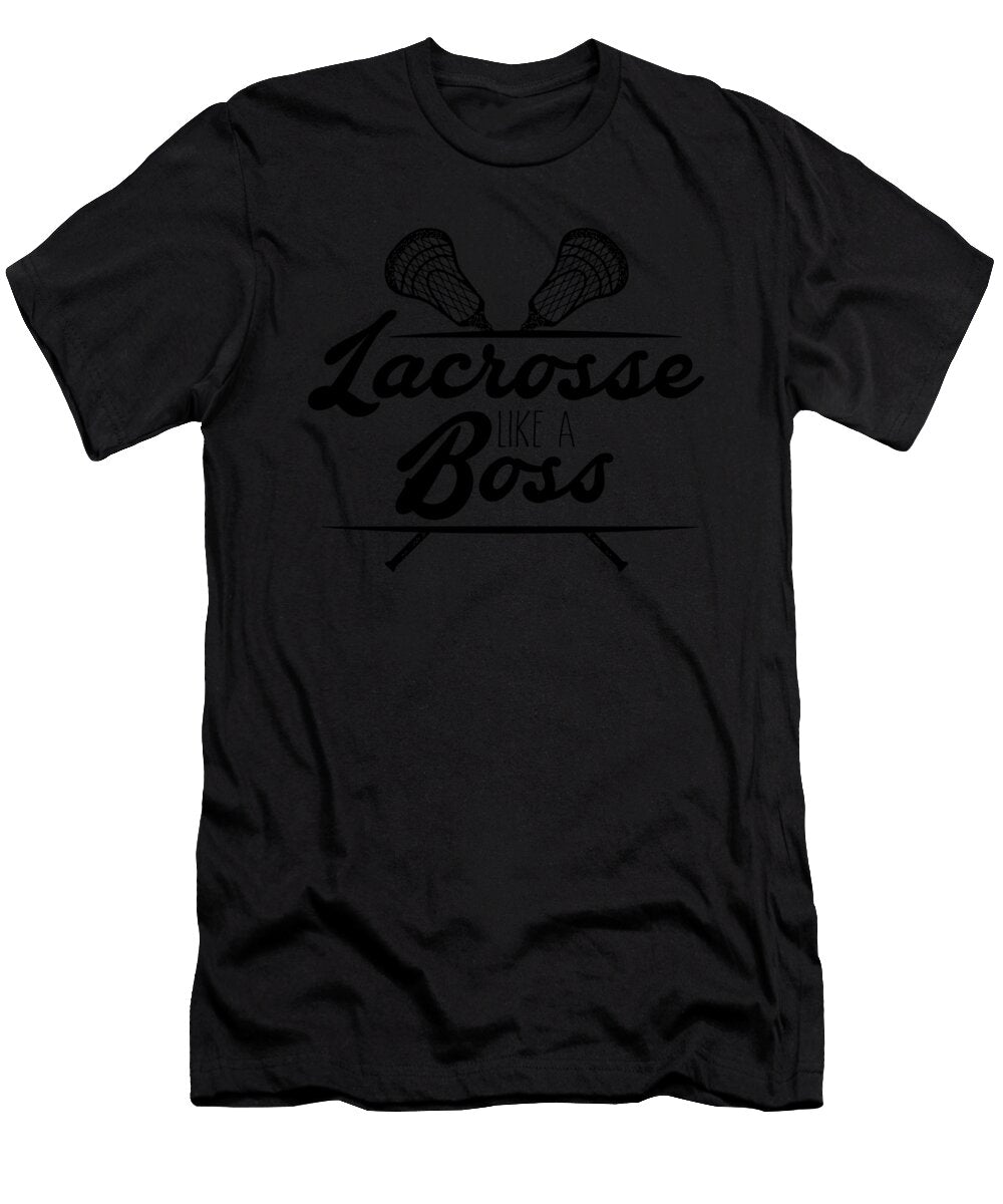 1 Lacrosse Like a Boss Lax Sport Goat Lacrosse Player Lacrosse Game Relax Steeze Kanig Designs T-Shirt