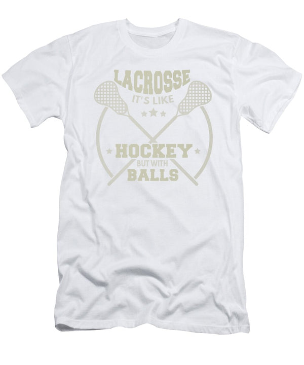 1 Lacrosse Like Hockey with Balls Lax Sport Lacrosse Player Goat Lacrosse Game Relax Steeze Gray Kanig Designs T-Shirt