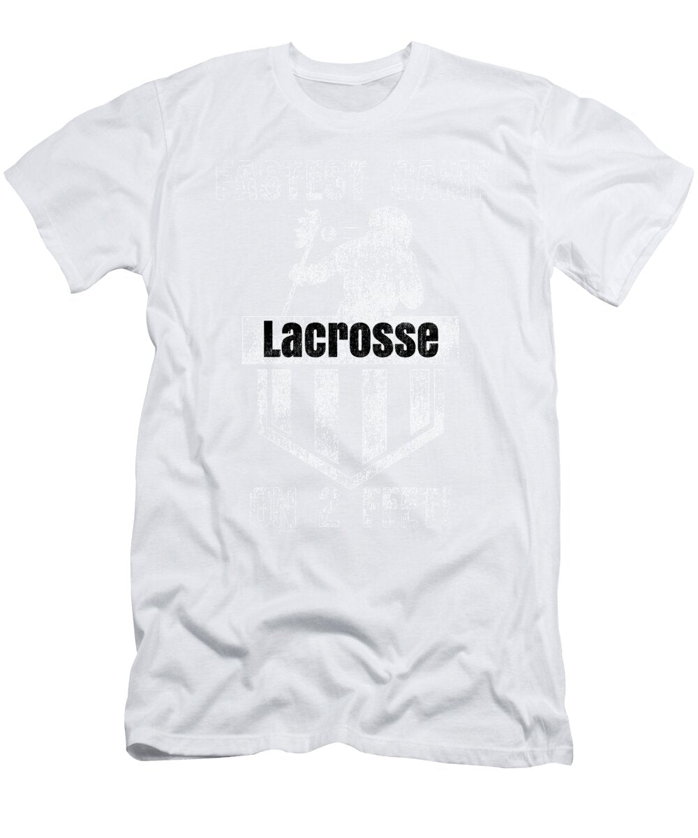 1 Lacrosse Player Lacrosse Fastest Game on Two Feet Lax Kanig Designs T-Shirt