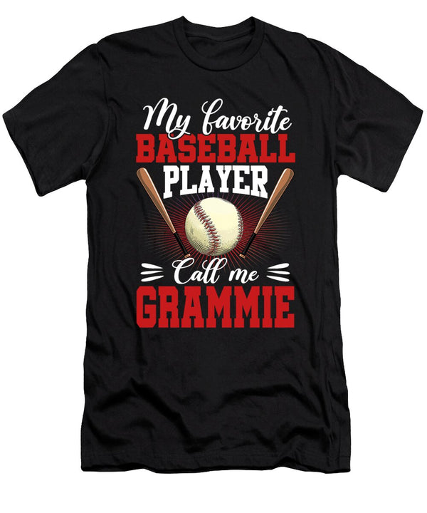 1 My Favorite Baseball Player Calls Me Grammie Baseball Dhbubble T-Shirt