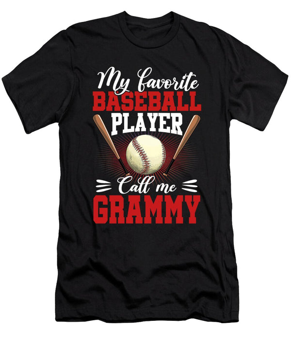 1 My Favorite Baseball Player Calls Me Grammy Baseball Dhbubble T-Shirt