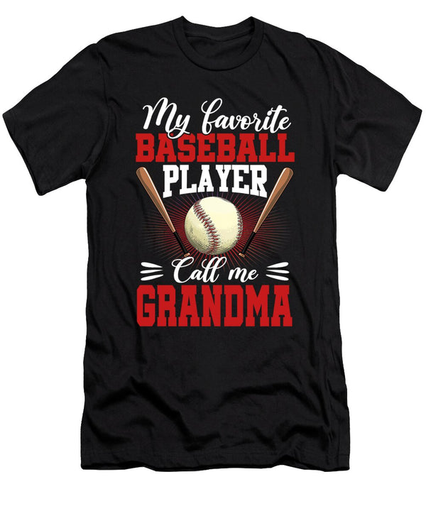 1 My Favorite Baseball Player Calls Me Grandma Baseball Dhbubble T-Shirt