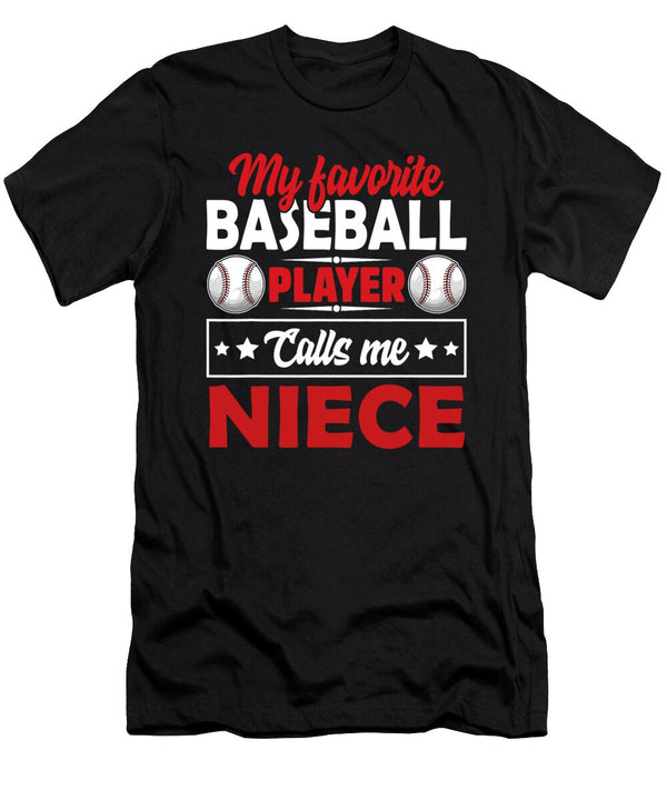 1 My Favorite Baseball Player Calls Me Niece Dhbubble T-Shirt