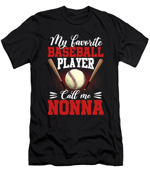 1 My Favorite Baseball Player Calls Me Nonna Baseball Dhbubble T-Shirt