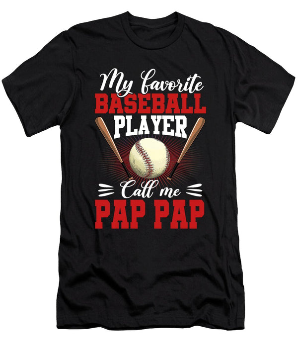 1 My Favorite Baseball Player Calls Me Pap Pap Baseball Dhbubble T-Shirt