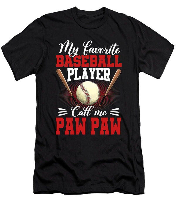 1 My Favorite Baseball Player Calls Me Paw Paw Baseball Dhbubble T-Shirt
