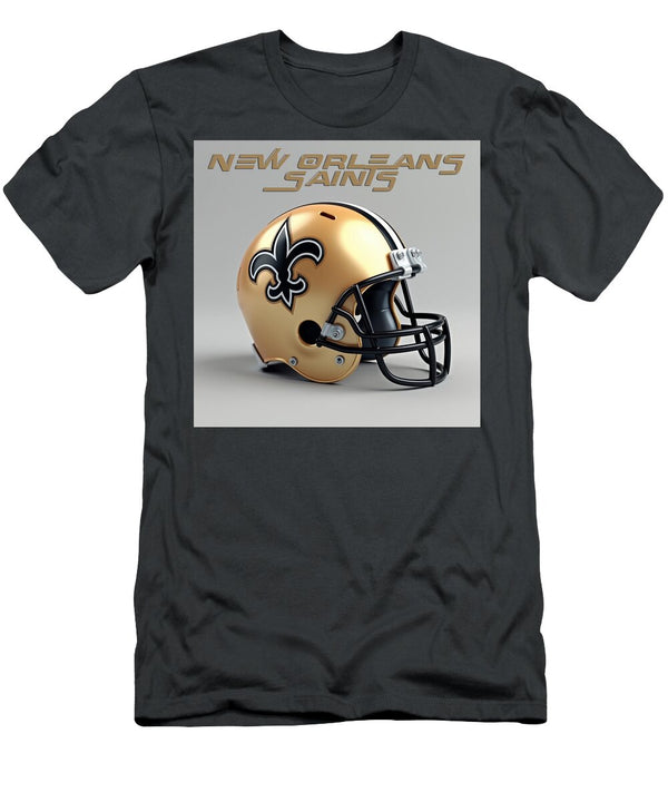 1 New Orleans Saints Football Helmet Kevin Walker and Pixel Reverie T-Shirt