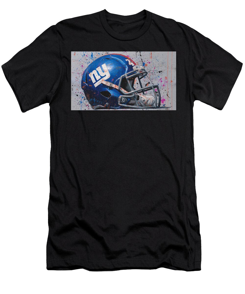 1 New York Giants Helmet Kevin Walker and Pixel Reverie T-Shirt