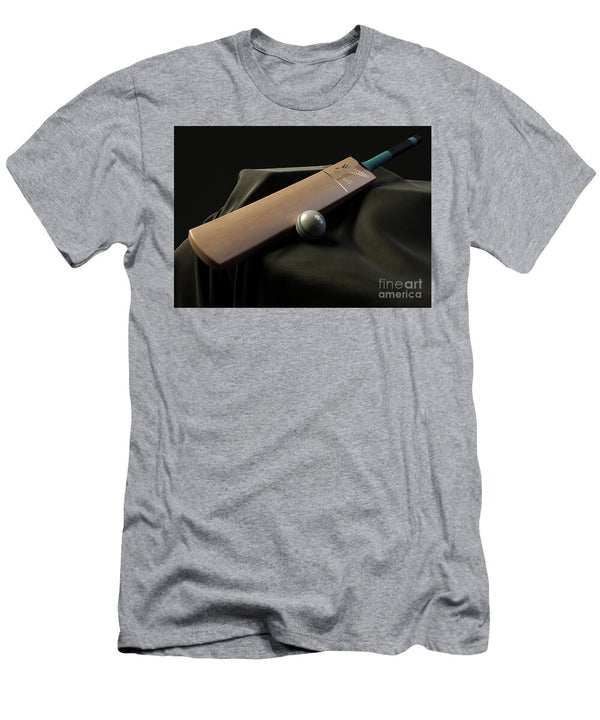 1 New Zealand Cricket Ball Bat and Fabric Allan Swart T-Shirt