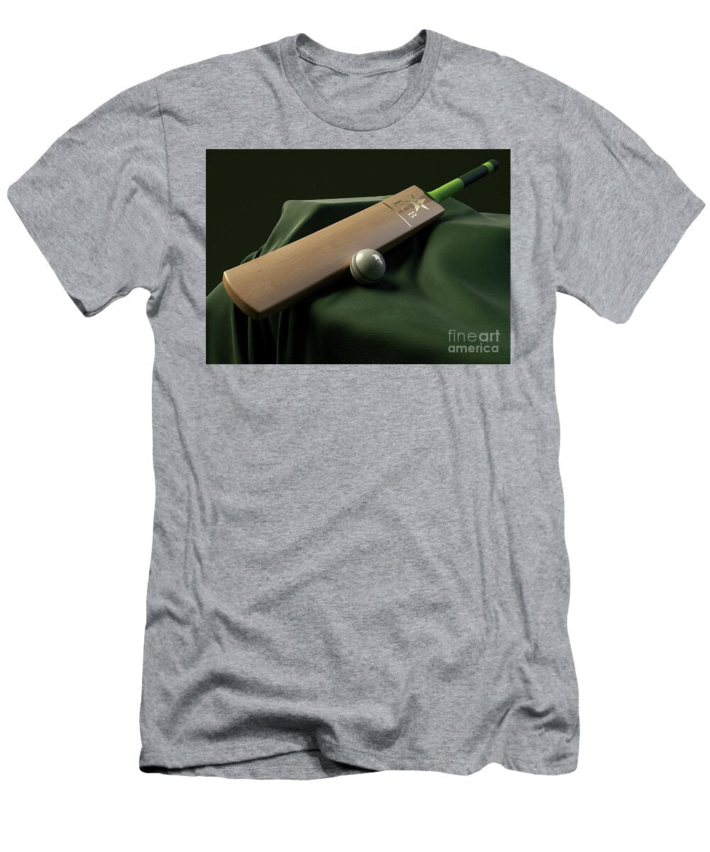 1 Pakistan Cricket Ball Bat and Fabric Allan Swart T-Shirt