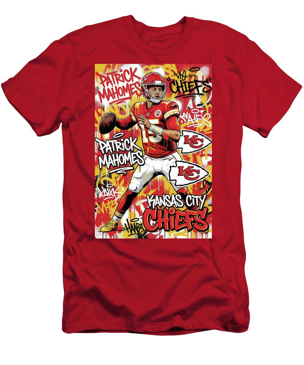 1 Patrick Mahomes Graffiti Poster Football Player NFL Sampadart Gallery T-Shirt