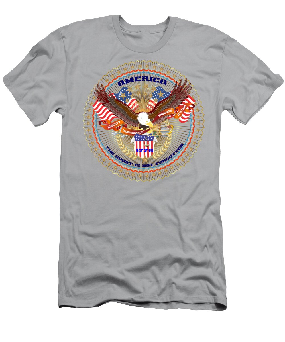 1 Patriotic Back Pick Color Fits Full Bill Campitelle T-Shirt