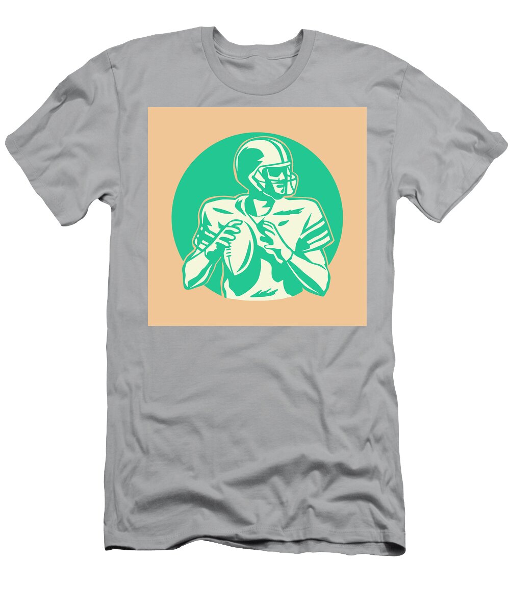 1 Portrait of American Footballer Csa Images T-Shirt