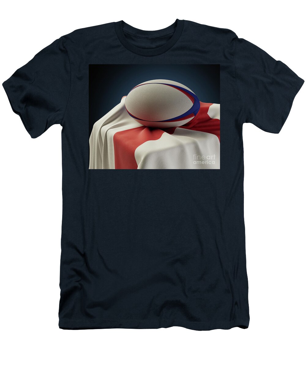 1 Rugby Ball and England Flag Allan Swart T-Shirt