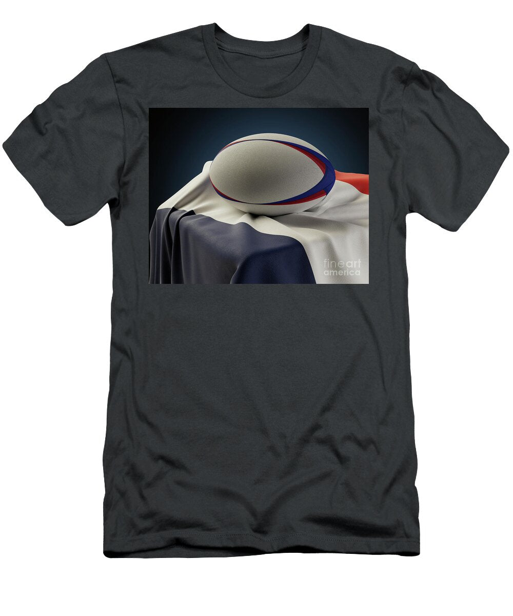 1 Rugby Ball and France Flag Allan Swart T-Shirt