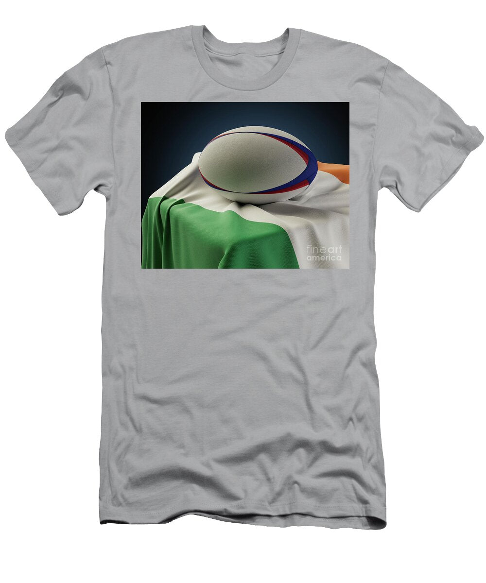 1 Rugby Ball and Ireland Flag Allan Swart T-Shirt