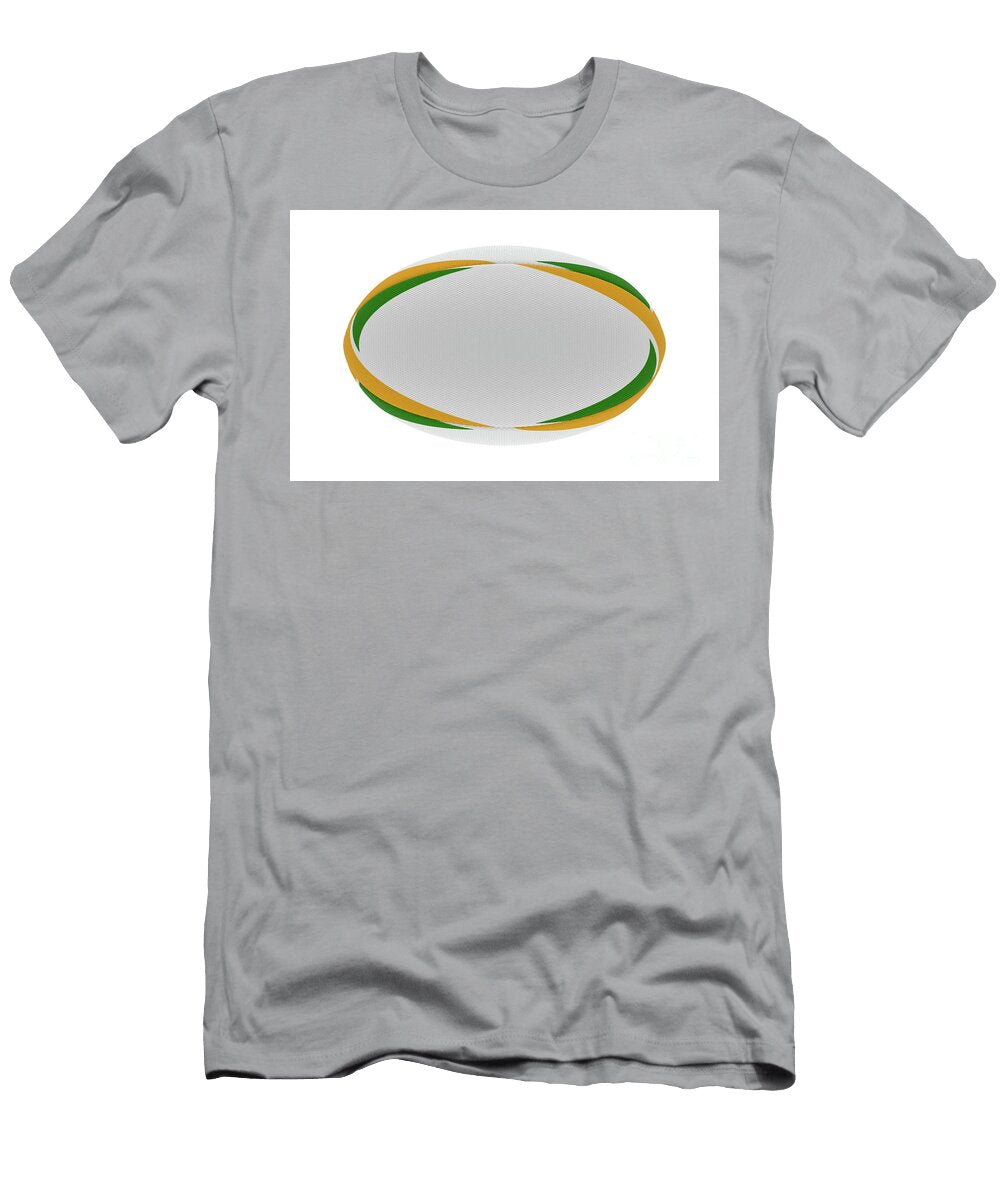 1 Rugby Ball Yellow Green Design Allan Swart T-Shirt