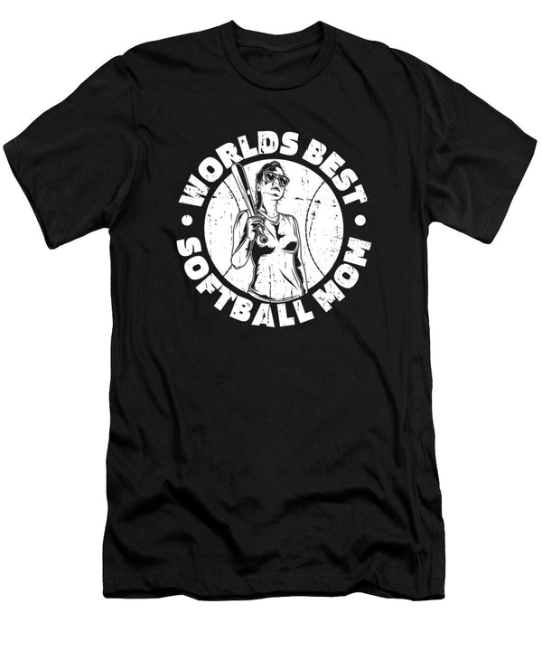 1 Softball Batter Pitcher Catcher Softball Mom Crazy Squirrel T-Shirt