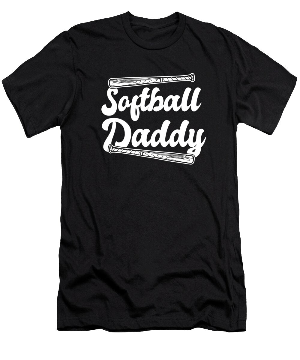 1 Softball Catcher Batter Pitcher Softball Dad Crazy Squirrel T-Shirt