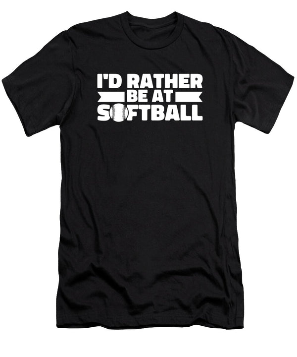 1 Softball Catcher Pitcher Batter Softball Crazy Squirrel T-Shirt