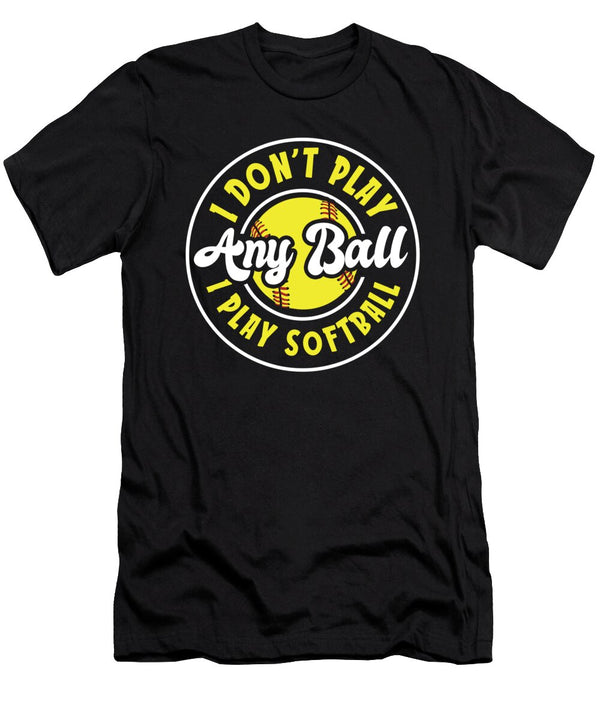 1 Softball Cool Catcher Batter Pitcher Softball Crazy Squirrel T-Shirt